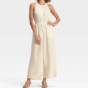 a new day Cream Sleeveless Jumpsuit